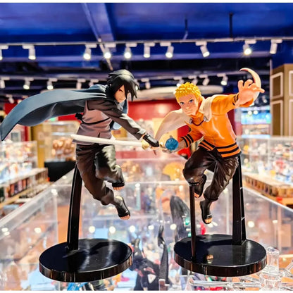Bandai Naruto Shippuden anime Figures Uchiha Sasuke Hatake Kakashi Combat Form Collectible figure decorative Model Anime Toys