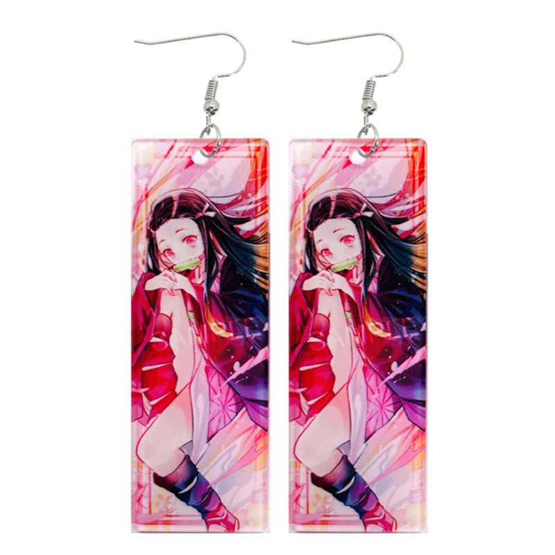Demon Slayer Tanjiro Hanafuda Earrings