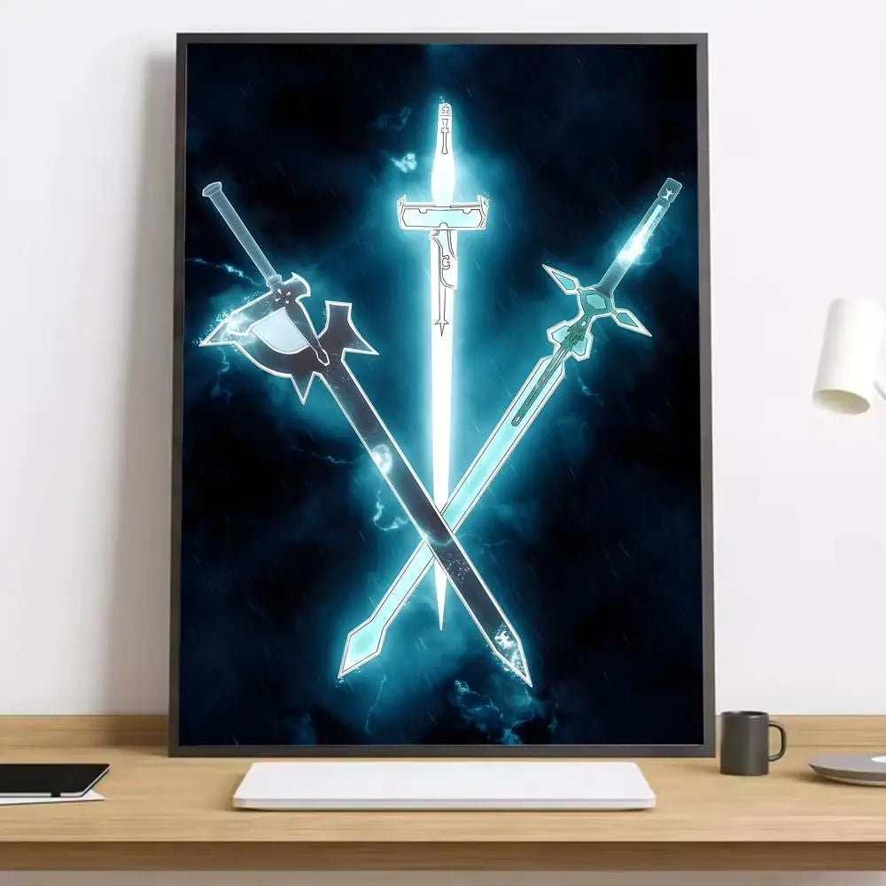 Sword Art Online Kirito Canvas Poster