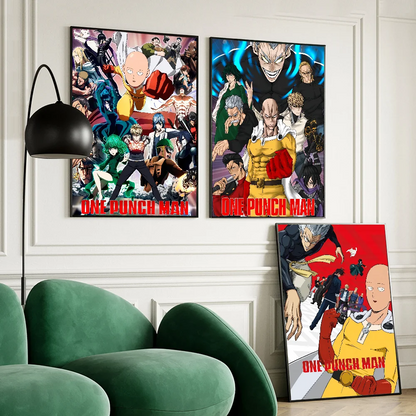One Punch Man Saitama Wall Poster