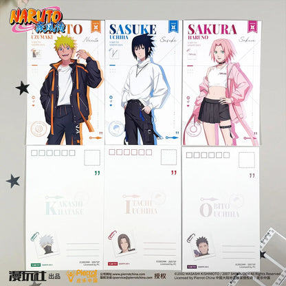 Naruto Uchiha Sasuke Obito Sakura Kakashi Itachi China Official Authorization Hype Clothes Series Postcard
