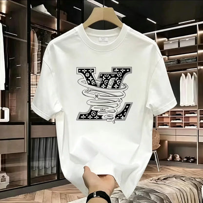 Anime Unknown Letter Print T-Shirt