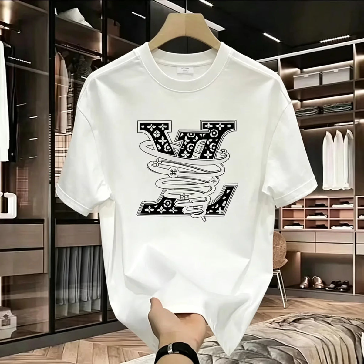 Anime Letter Print T-Shirt