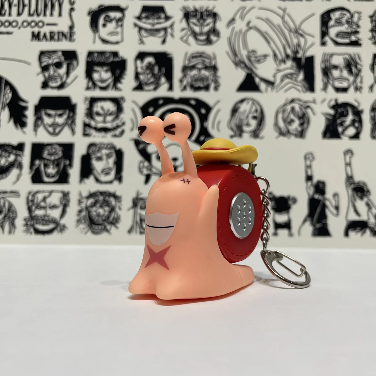 One Piece Den Den Snail Mushi Voice Recording Keychain Cute Sound Pendant Recordable Student Couple Bag Charm Creative Gift