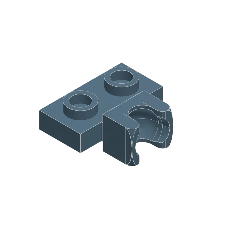 10PCS 14704 1X2 with Tow Ball Socket on Side Block Moc Compatible with Brick DIY Children's Toy Assembly