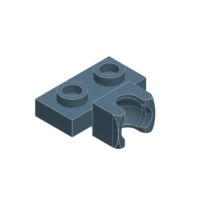 10PCS 14704 1X2 with Tow Ball Socket on Side Block Moc Compatible with Brick DIY Children's Toy Assembly