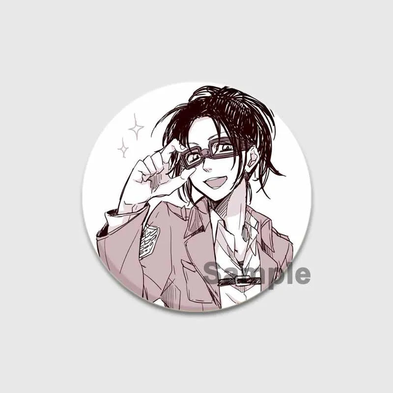 Attack on Titan Anime Brooches Erwin Eren Levi Lapel Pins Cartoon Cosplay Badge Gifts Accessories Backpack Clothes Decor Jewelry