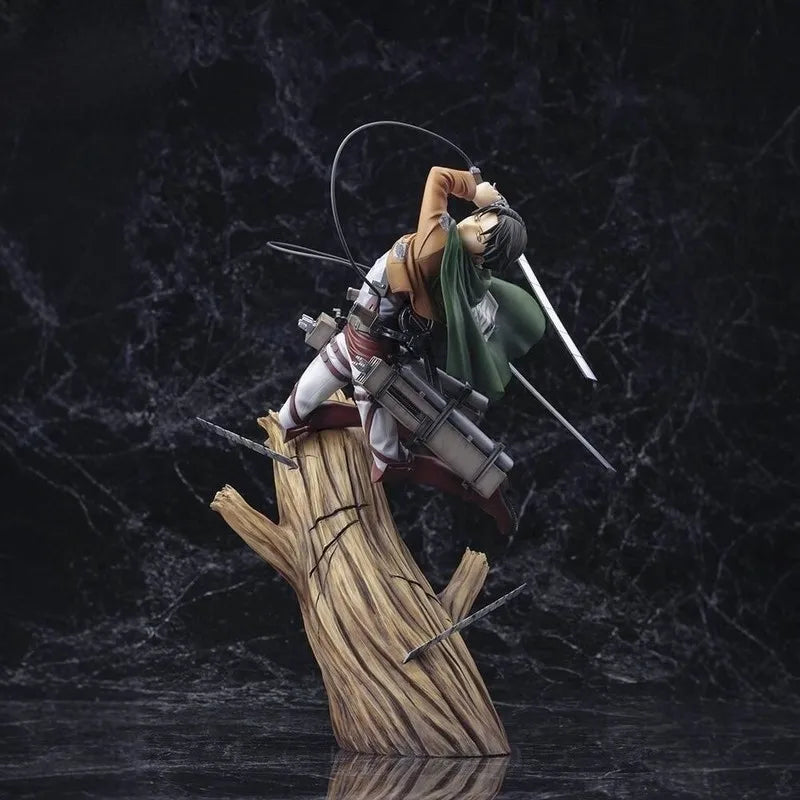 24CM Attack On Titan Mikasa Ackerman Action Figure Anime Character Model Desktop Ornament Collectible Toys Statues Surprise Gift