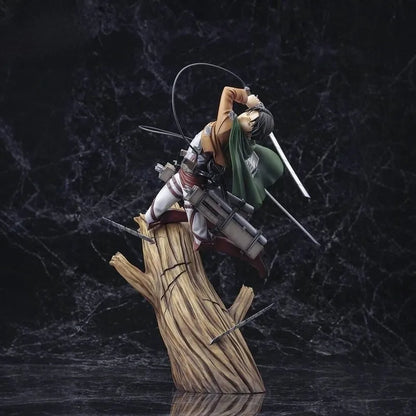 24CM Attack On Titan Mikasa Ackerman Action Figure Anime Character Model Desktop Ornament Collectible Toys Statues Surprise Gift