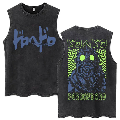 Dorohedoro Pattern Washed Tank Top