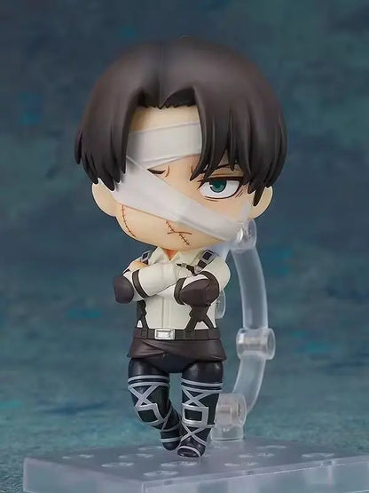 10cm Attack on Titan Levi Rivaille Rival Ackerman #2002 Final season Battle damage Action figure toys Christmas gift with box