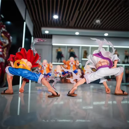 One Piece Luffy Gear 5 Nika Eight Times Mirror PVC Anime GK Figure Statue 19*13*16CM 270G Desktop Decor For Anime Collectors