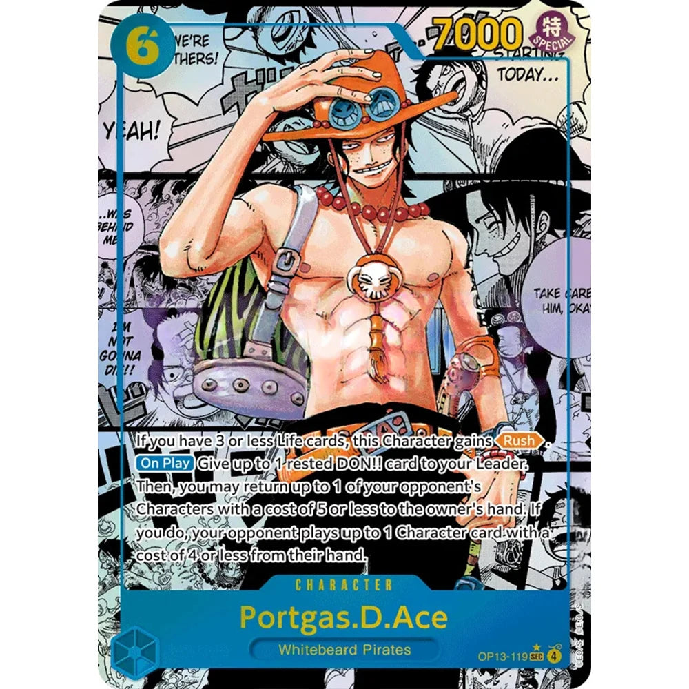 ONE PIECE Collection Cards GAME Monkey.D.Luffy Portgas.D.Ace Sabo  EN DIY High Quality Self Made Game Anime Cards Gift Toy