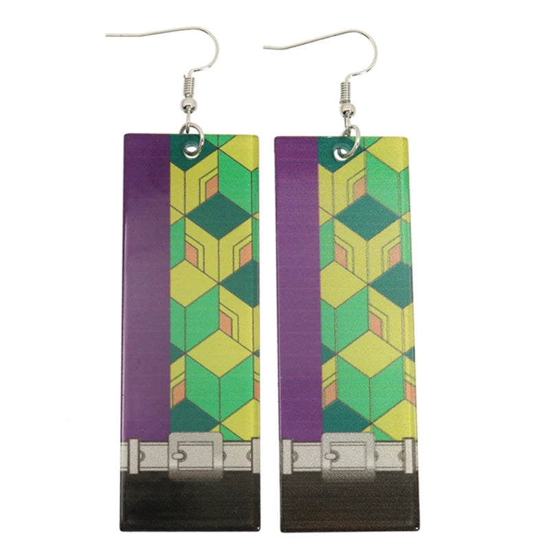 Demon Slayer Tanjiro Hanafuda Earrings
