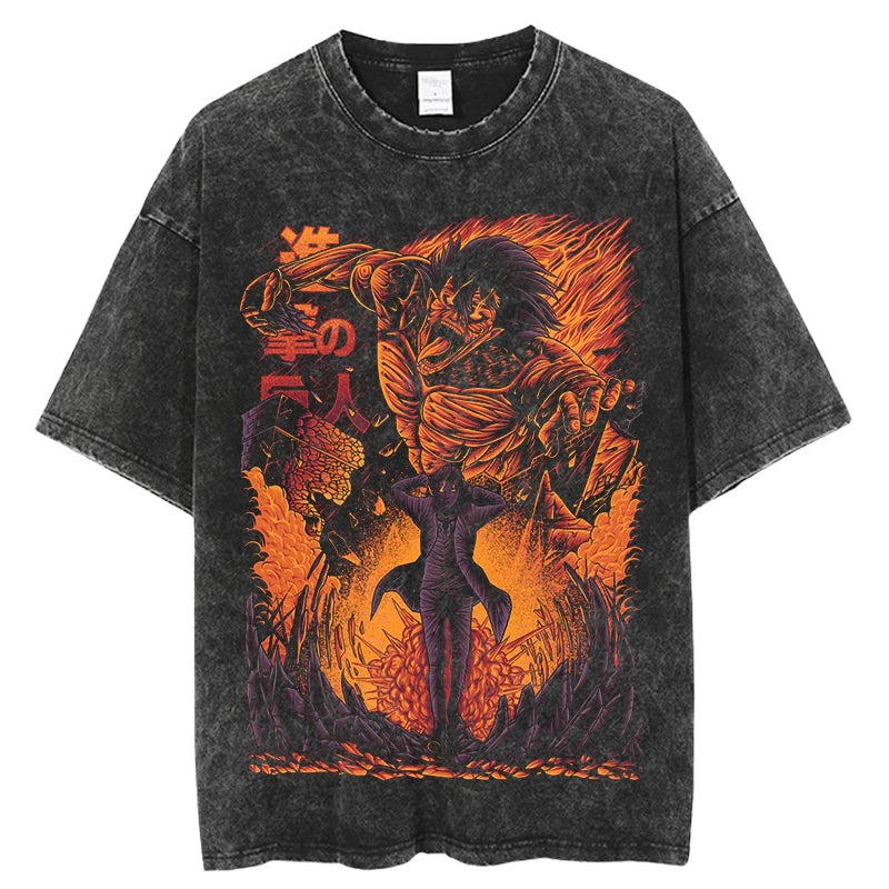 Harajuku Anime Attack on Titan Levi Ackerman Print Tee Men Women Comfortable T-shirts Casual Loose T Shirt Male Cotton Tshirt