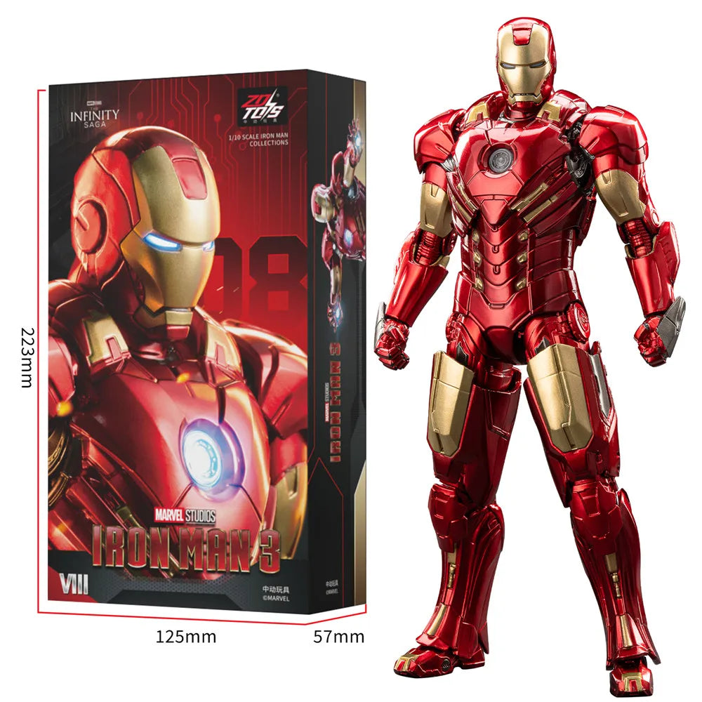 ZD Toys Iron Man Series Joint Movable MK1 MK2 MK3 MK4 MK5 MK6 MK7 MK42 MK43 MK50 Movie Action Figure 7 Inches Mark Dolls