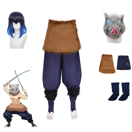 Demon Slayer Hashibira Inosuke Cosplay Costume