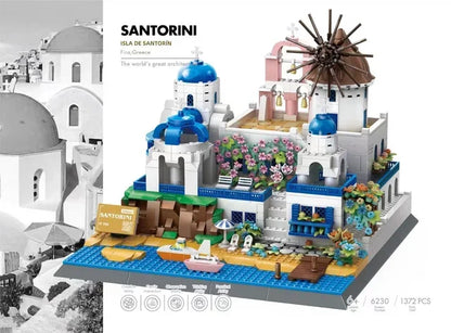 MOC World Famous Architecture Edifice Opera House Building Blocks Villa Savoye Bridge Tower Toy Children Birthday Christmas Gift