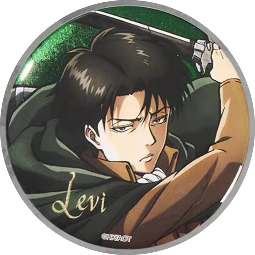 58mm Anime Attack on Titan Eren Jaeger Armin Arlert Erwin Smith Hange Zoe Cosplay COSTUME Badge Pin SPTE Tinplate Brooch﻿ Prop