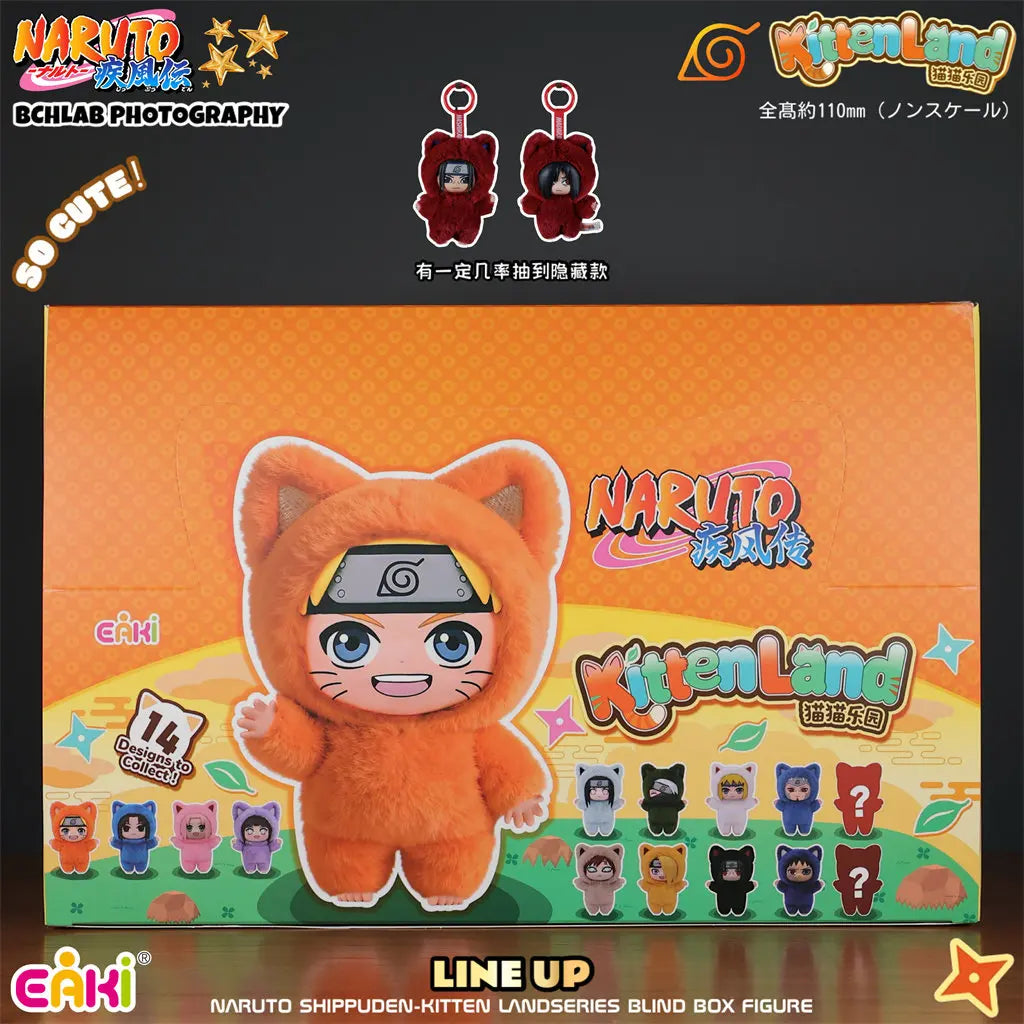 Brand New In Stock Genuine EAKI Naruto Shippuden KittenLand Vinyl Series Third Blind Box Plush Figurine Model Toys Holiday Gifts