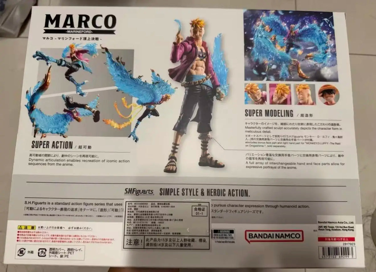 Bandai S.H.Figuarts One Piece Marco The Top War Edition Poseable Action Figure Collectible