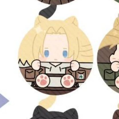 Attack On Titan Cat Ear Plush Pendant Eren Mikasa Armin Levi Anime Keychain Bag Charm Collectible Decor Surprise Gift