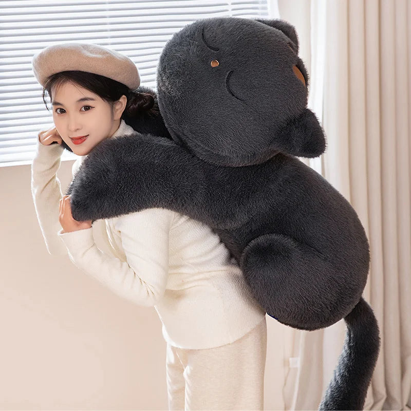 Black Cat Lying Cushion