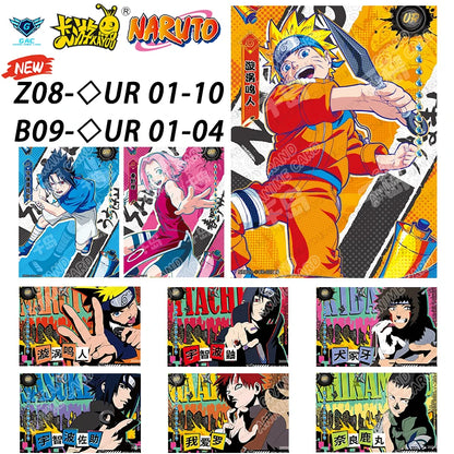 Kayou Naruto New T4W8 T2W9 Anime Rare Card UR  No.01-10 Complete Set Single Card Uzumaki Anime Collection Card Kids Toy Gift