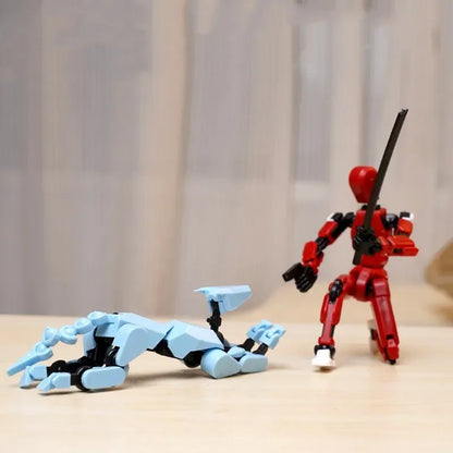 3D Printed Multi-Jointed Movable Shapeshift Robot Action Figure with Full Articulation for Stop Motion Animation 5 Action Figure