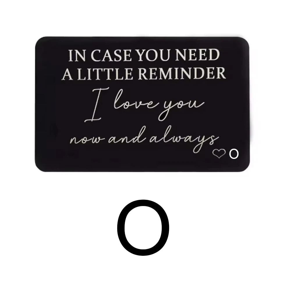 GEKTIMER Wallet Card Romantic "I Love You Now & Always" Heart Inspirational Gift For Boyfriend Husband Wedding Birthday Present