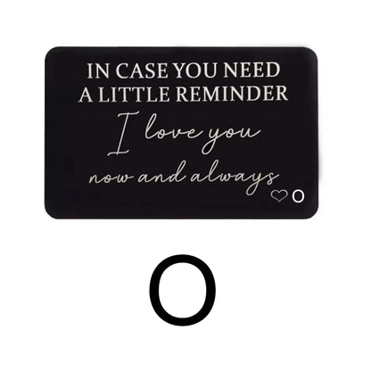 GEKTIMER Wallet Card Romantic "I Love You Now & Always" Heart Inspirational Gift For Boyfriend Husband Wedding Birthday Present