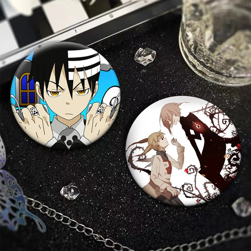 Anime Soul Eater Pins Round Creative Cartoon Badges