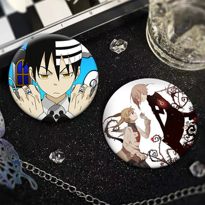 Anime Soul Eater Pins Round Creative Cartoon Badges
