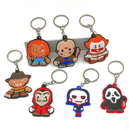 50PCS Keychains Terror Movie Character Keyring