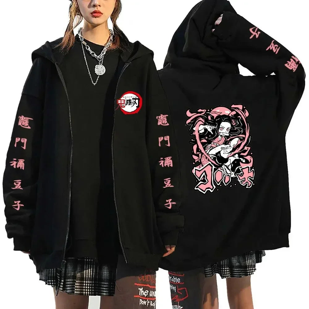 Demon Slayer Nezuko Zip Hoodie