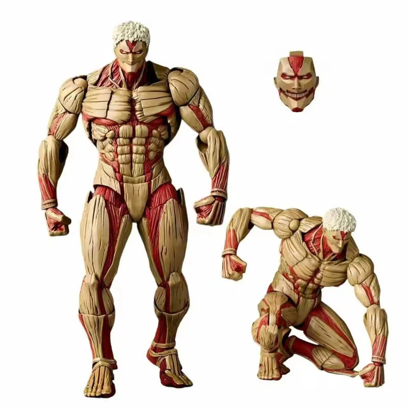 Revoltech Amazing Yamaguchi Attack On Titan Armored Titan Reiner Braun Articulated Action Figure Collectible Model For Fans