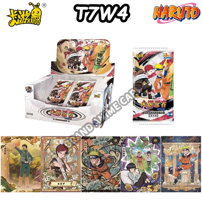 KAYOU Genuine Naruto Cards T2W9 T4W8 Booster Box Anime TCG Rare SE BP CR MR Ninja World Fight Chapter Collection Kids Toy Gift