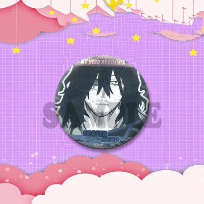 Game Anime Shota Aizawa Cosplay Badge Pin SPTE Plastic Snap-in Brooch