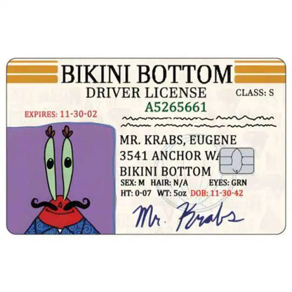 SpongeBob Patrick Star Card Skin