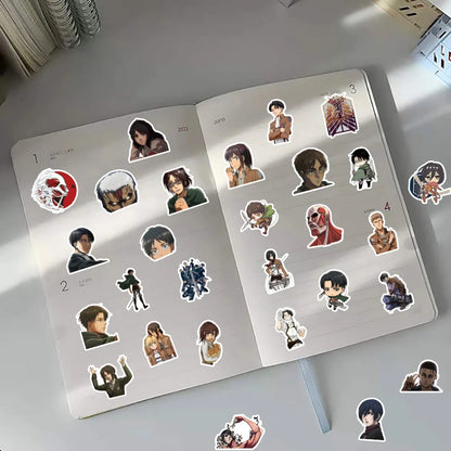 10/30/60pcs Attack on Titan Anime Stickers Cartoon Decal Kids Toy Skateboard Motorcycle Laptop Phone Bike Car Waterproof Sticker
