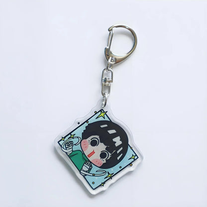 Q Version Acrylic Character Keychain Anime Decoration Collection Lovely Gift for Hinata Hyuga Naruto Uzumaki Gaara Sasuke Uchiha