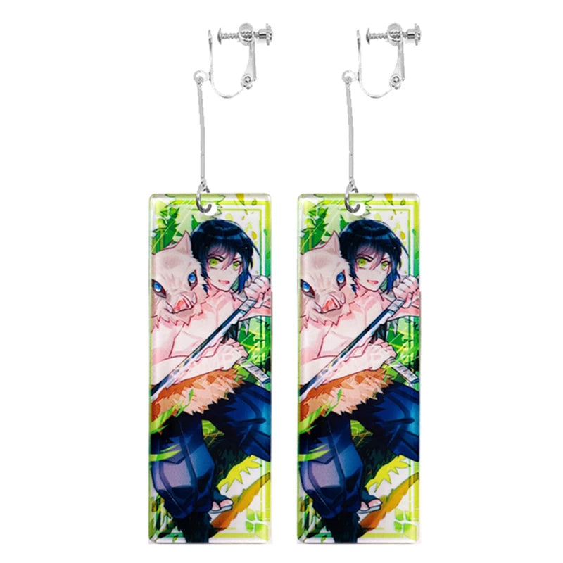 Demon Slayer Tanjiro Hanafuda Earrings