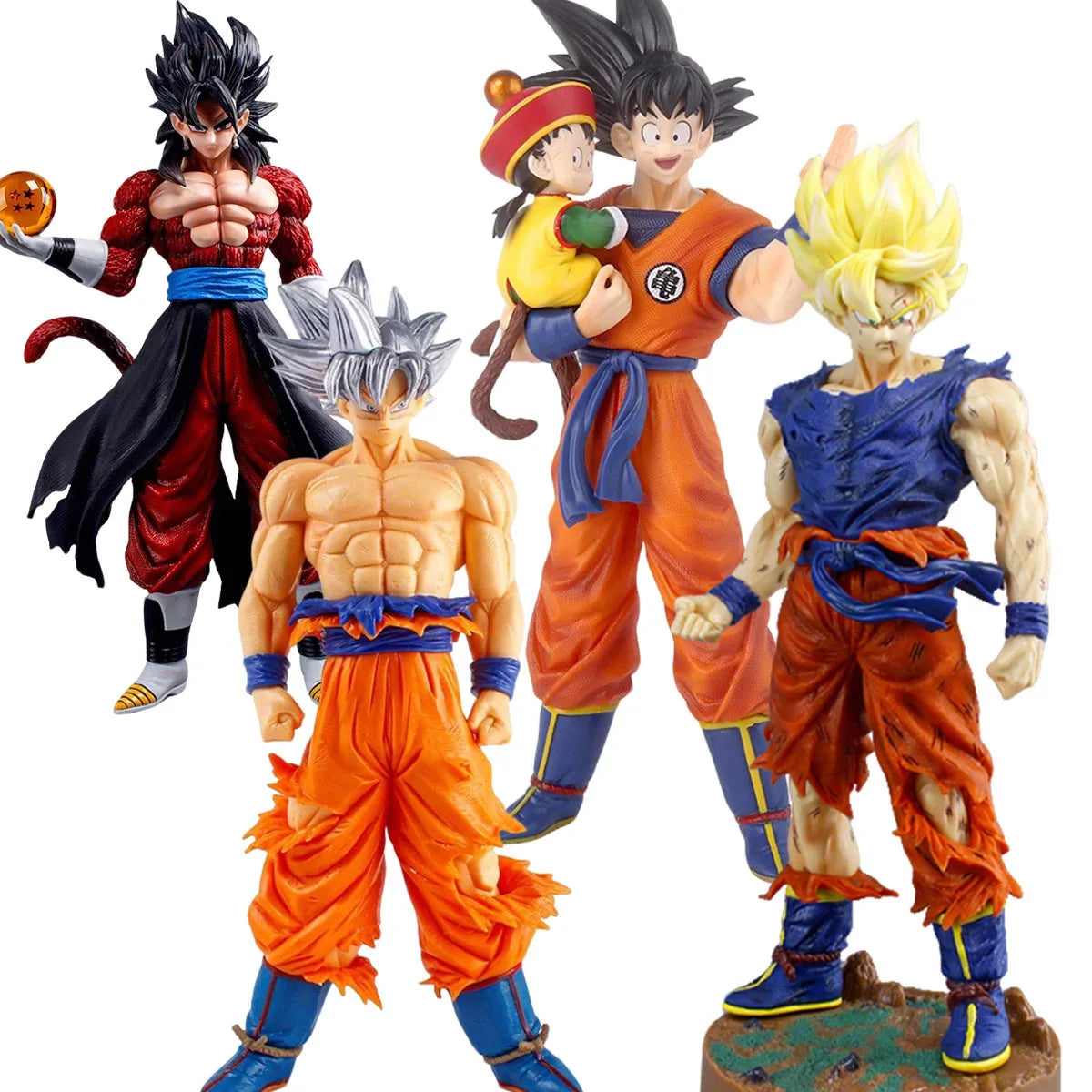 Dragon Ball Z Super Saiyan Son Goku Action Figure Set - Includes Son Gohan Vegeta Broly Piccolo Majin Buu Collectible