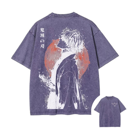 Demon Slayer Zenitsu Agatsuma Retro Washed T-Shirt