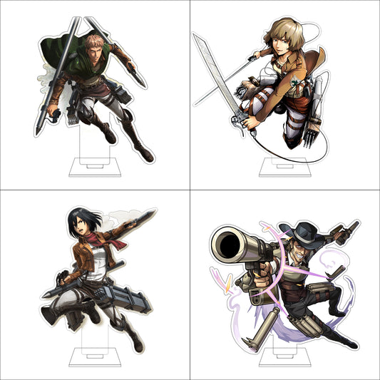16CM Anime Attack on Titan Cosplay Acrylic Figure Stand Plate Eldo Gin Floch Forster Ornaments Gifts