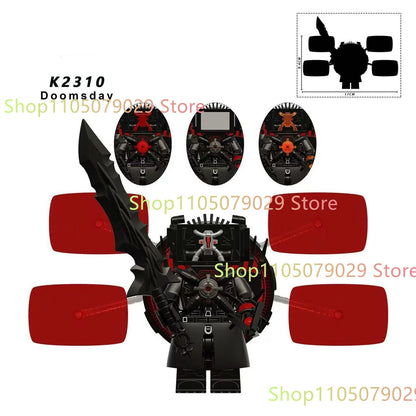 New KDL DJ Upgrade War-Damaged Skibidi Toilet Man Figures Anime Block Toys TvMan Titan Bricks Model Toy For Kid Birthday Gift