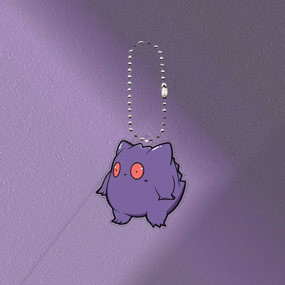 Anime Gengar Acrylic Keychain Pocket Monster Cartoon Kawaii Figure Creative Backpack Charm Pendant Toy Students Accessories Gift