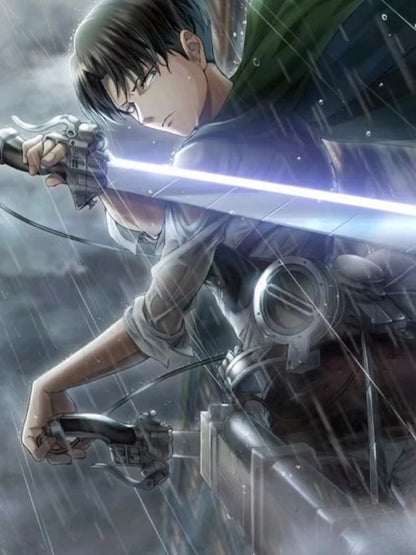 Japanese Anime Attack on Titan New Diamond Art Painting Captain Levi Ackerman Mikasa Picture Mosaic DIY Cross Stitch Kits Decor