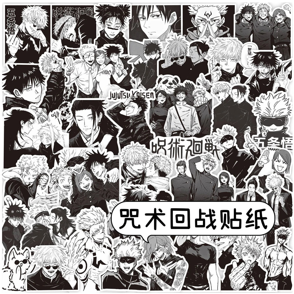 80pcs Cartoon Jujutsu Kaisen Anime Stickers Waterproof Decals Car Motorcycle Luggage Helmet Cool Sticker for Kids Classics Toy