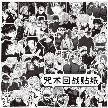 80pcs Cartoon Jujutsu Kaisen Anime Stickers Waterproof Decals Car Motorcycle Luggage Helmet Cool Sticker for Kids Classics Toy